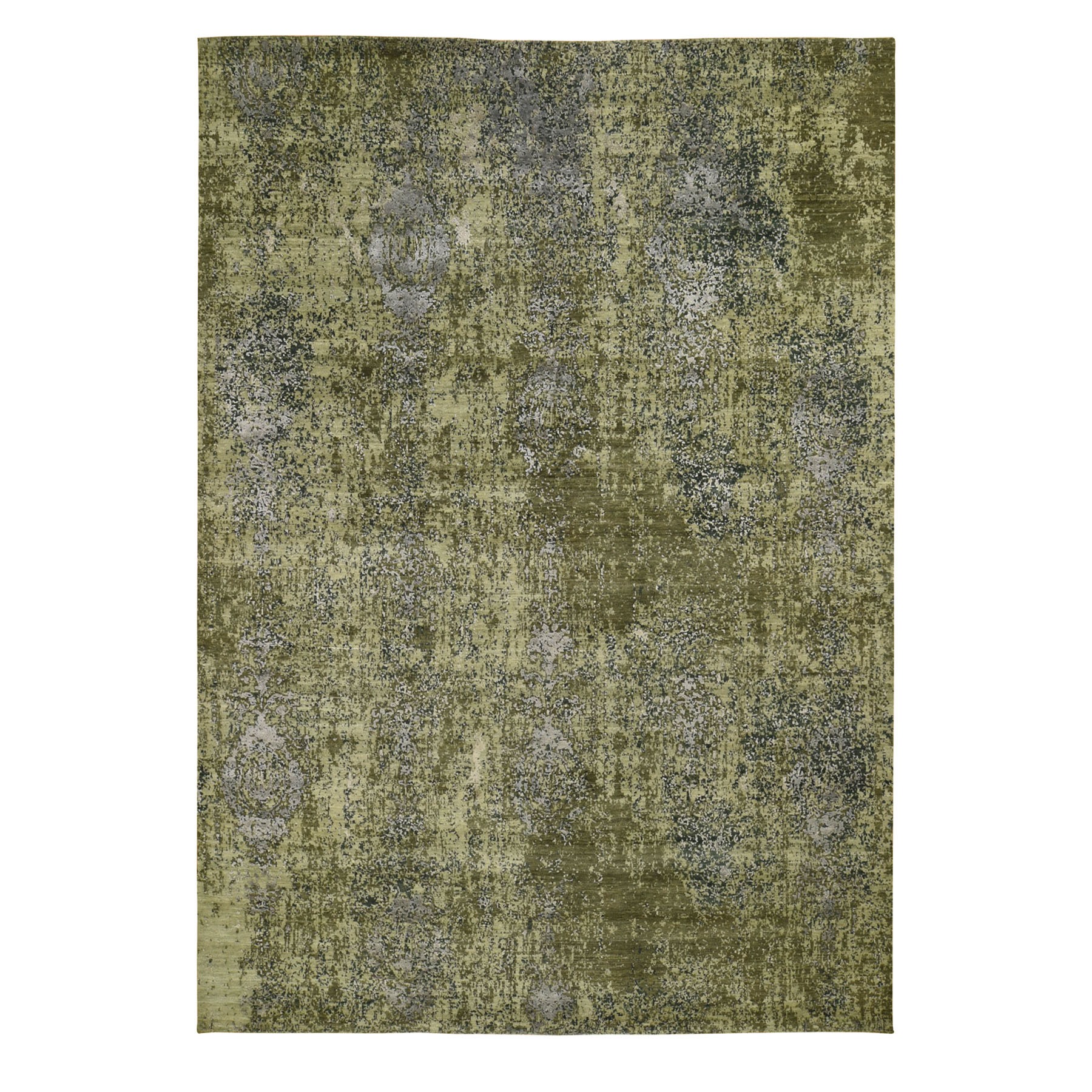 Modern & Contemporary Silk Hand-Knotted Area Rug 9'1